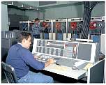 employyes workin with IBM 7090 1962
