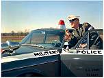 mp at his patrol car 1962