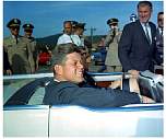 kennedy in a convertible car 9 may 63