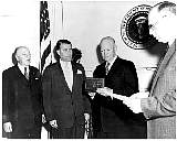 Sec Army Bruckner, Von Braun, Eisenhower