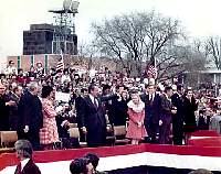 With President Nixon in Huntsville, 1974