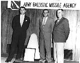 Von  Braun with recovered JUPITER nose cone, 16 October 1957