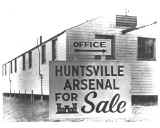 Corps of Engineers' sign advertising Huntsville Arsenal for Sale