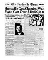 Image of Huntsville Times front cover, July 3, 1941 - gets chemical plant 40 million