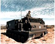 soldier riding vehicle in the desert 1979