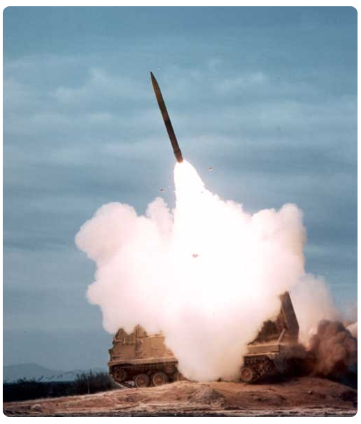 MLRS missile launch