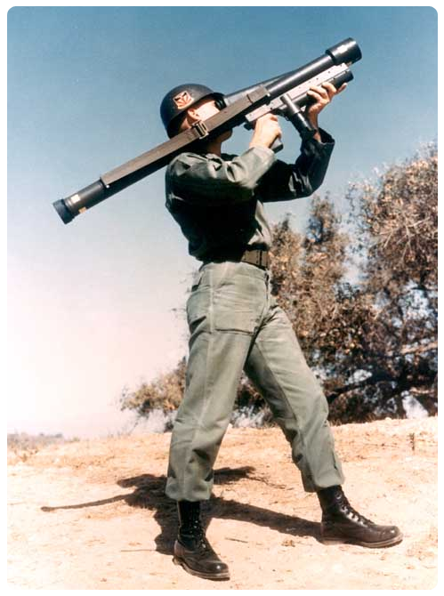 Soldier firing redeye missile