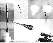 small photos of hawk missile in flight and hitting a target