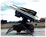 3 hawk missiles on a mobile unit
